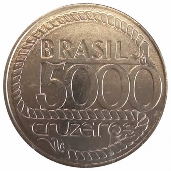Moeda 5000 cruzeiros - Brasil - 1992 FC REF: V429