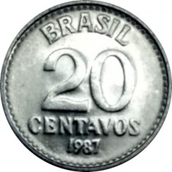 20 centavos de Cruzado FC - Brasil - 1987 - REF:390