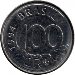 Moeda 100 cruzeiros Real - Brasil - 1994