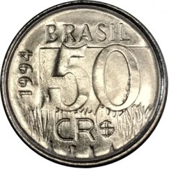 50 Cruzeiros Reais FC - Brasil - 1994 - REF:435