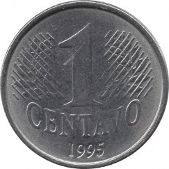 Moeda 1 centavo real - Brasil - 1995