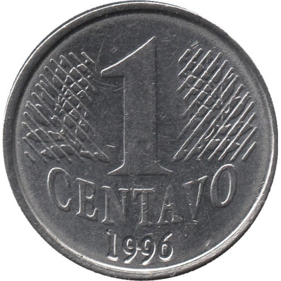 Moeda 1 centavo Real - Brasil - 1996