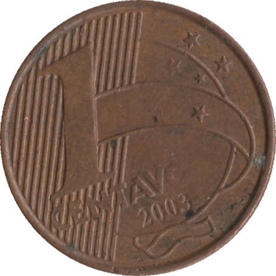 Moeda 1 centavo real - Brasil - 2003