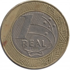 Moeda 1 real - Brasil - 1999