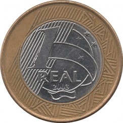 Moeda 1 real - Brasil - 2003