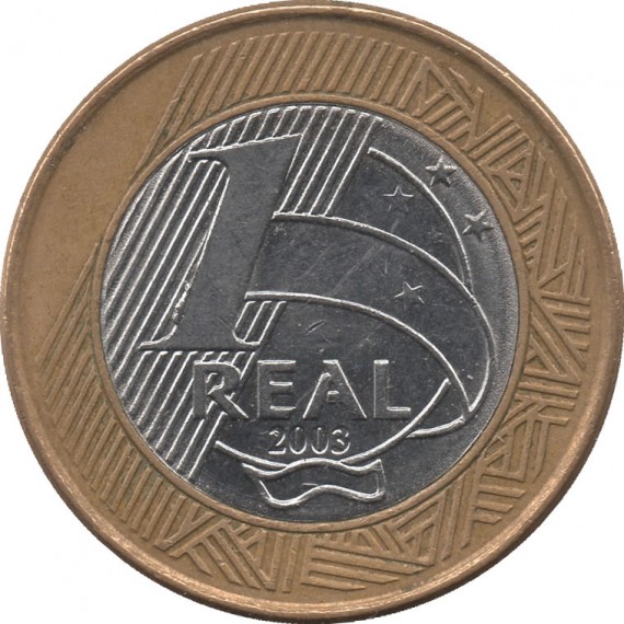 Moeda 1 real - Brasil - 2003