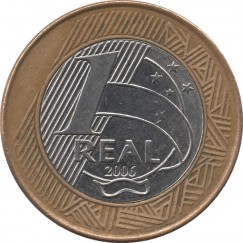 Moeda 1 real - Brasil - 2006