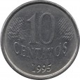 Moeda 10 centavos real - Brasil - 1995