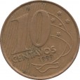 Moeda 10 centavos real - Brasil - 1999