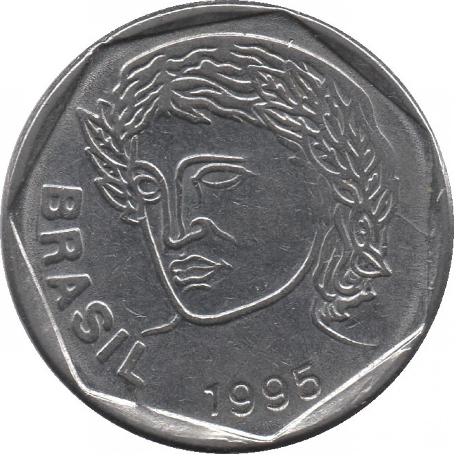 Moeda 25 centavos real - Brasil - 1995