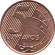 Moeda 5 centavos real - Brasil - 2018