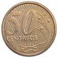 Moeda 50 centavos  - Brasil - 1998 SOB