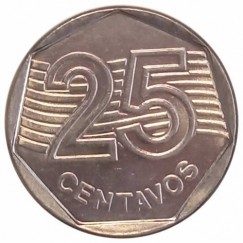 Moeda 25 Centavos Real  - Brasil - 1995