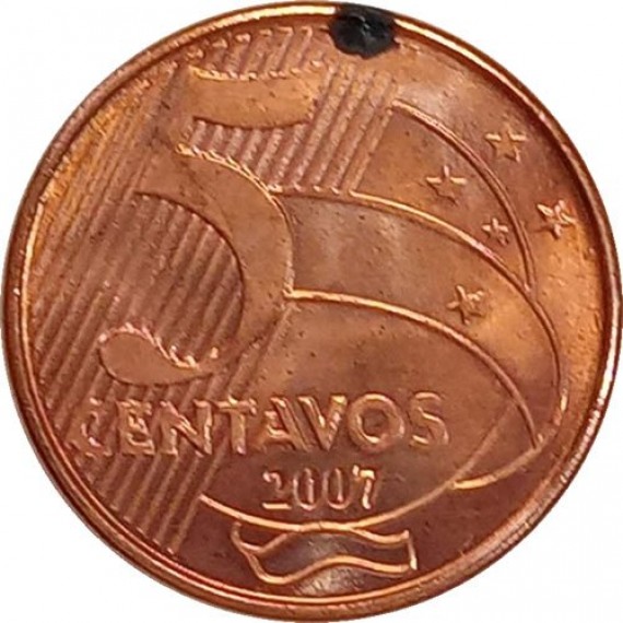 Moeda 5 centavos real - Brasil - 2007 - FC