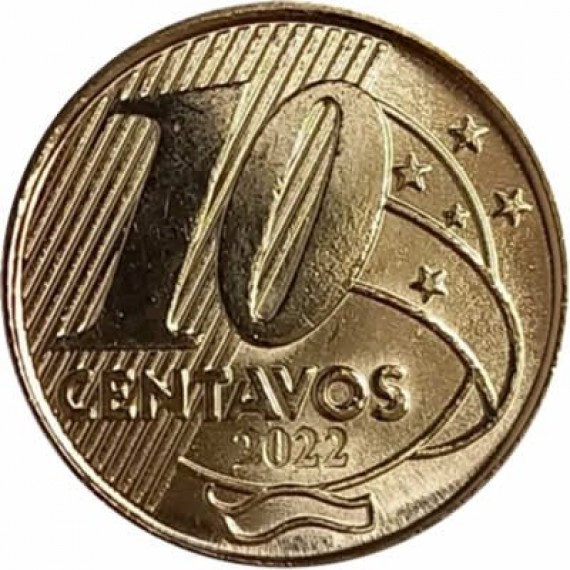 Moeda 10 centavos de Real - Brasil - 2022 - FC