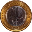 Moeda 1 real - Brasil - 2005 - FC - Comemorativa 40 anos do Banco Central