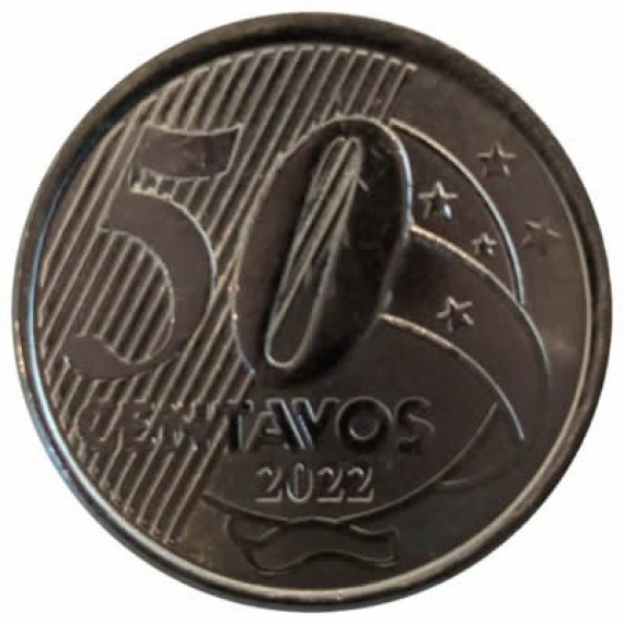 Moeda 50 centavos - Brasil - 2022 FC