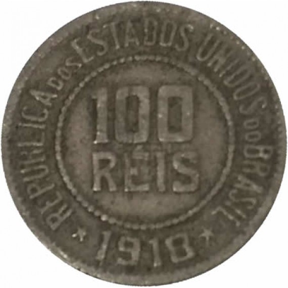 100 Réis - Brasil - 1918 - REF:72