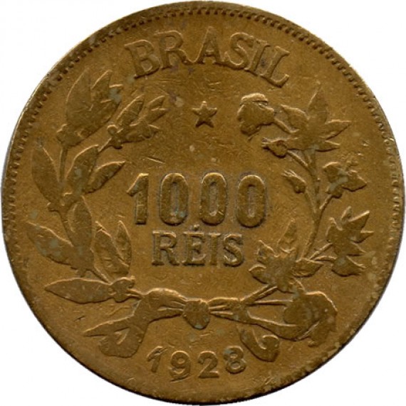 Moeda 1000 Réis - Brasil - 1928 - REF:131