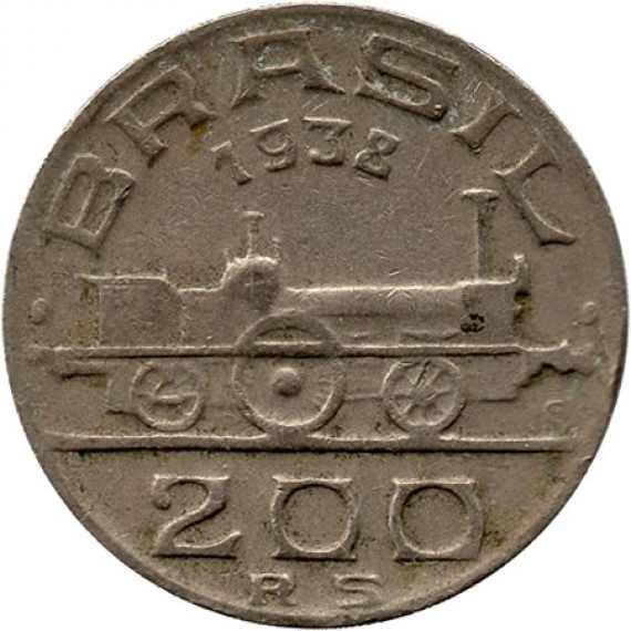 Moeda 200 Réis - Brasil - 1938 - REF:145