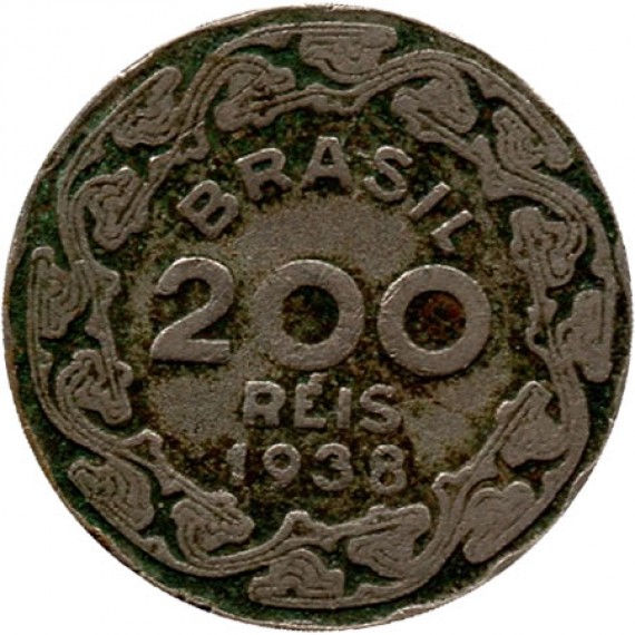 Moeda 200 Réis - Brasil - 1938 - REF:166