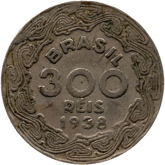 Moeda 300 Réis - Brasil - 1938 - REF:169