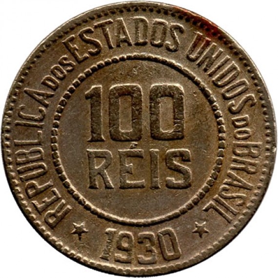 Moeda 100 Réis - Brasil - 1930 - REF:84