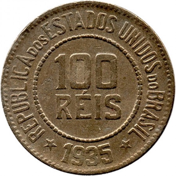 Moeda 100 Réis - Brasil - 1935 - REF:89