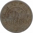 Moeda 100 reis - Brasil - 1887 - REF V029