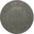 Moeda 100 reis - Brasil - 1884 - REF V014