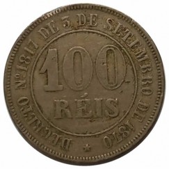 Moeda 100 reis - brasil - 1871