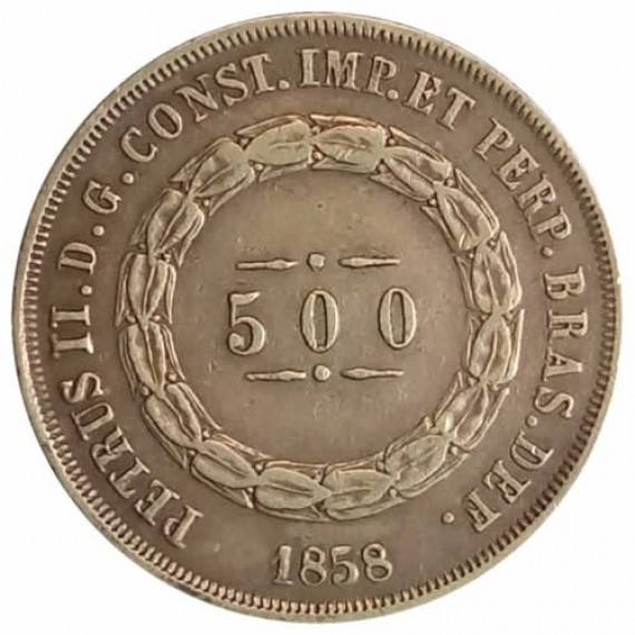 Moeda 500 Reis - Brasil - 1858