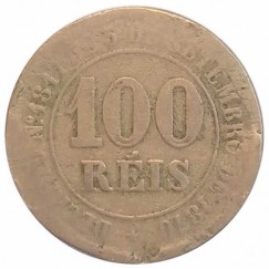 Moeda 100 Reis - Brasil - 1881