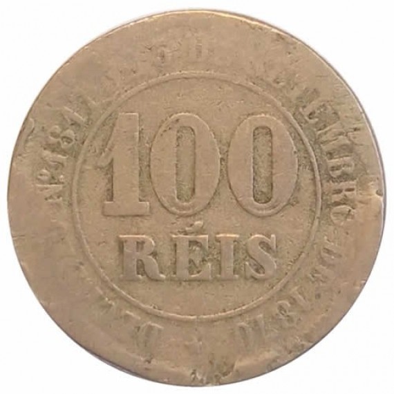 Moeda 100 Reis - Brasil - 1881