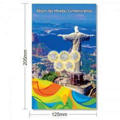 Álbum para moedas das Olimpíadas Rio 2016 - Compacto - modelo 2