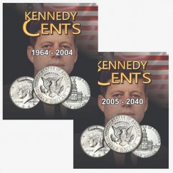 2 Álbuns para 50c americano - 1964 a 2040 - Kennedy 