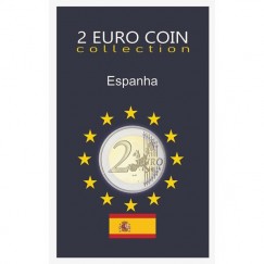 Álbum para moedas comemorativas de 2 Euros da Espanha
