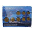 Cartela com 8 moedas - Serie Moedas do Brasil 1942 - 1956