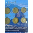 Cartela com 8 moedas - Serie Moedas do Brasil 1942 - 1956