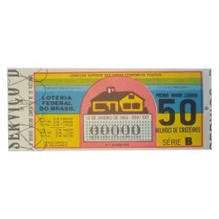 bilhete de loteria antigo - brasil - 1965 - Prova