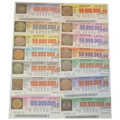 14 bilhetes de loteria antigo - brasil - 1905 - Prova