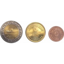 Set com 3 moedas - Egito - 2021 - Comemorativa 
