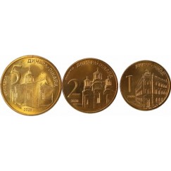 Set com 3 moedas  - Sérvia - 2020