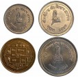 Set com 4 moedas  - Nepal