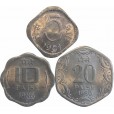 Set com 3 moedas - índia
