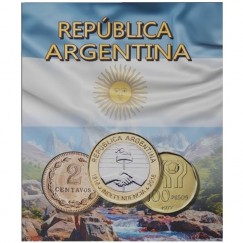 Álbum para moedas República Argentina 1881- 2023 - Completo