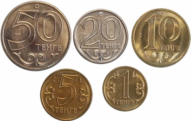 Set com 5 moedas - Cazaquistão 