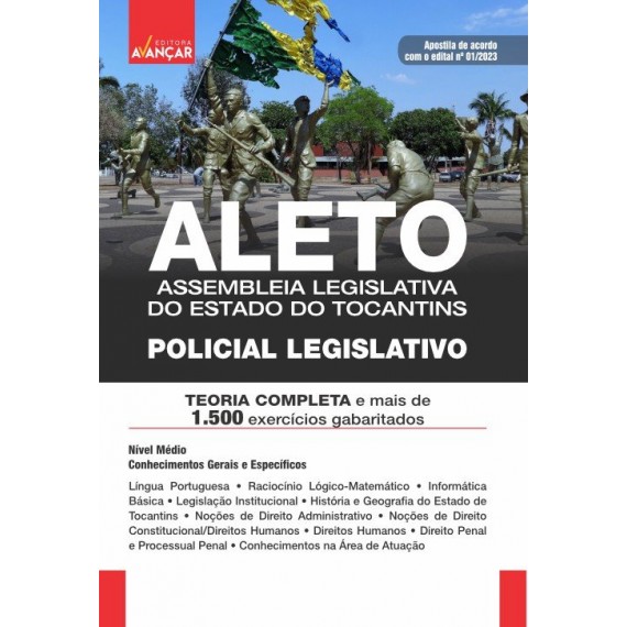 ALETO - Assembleia Legislativa do Estado do Tocantins - Policial Legislativo - IMPRESSO - FRETE GRÁTIS