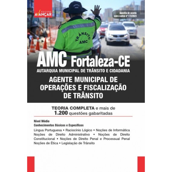 AMC FORTALEZA CE - AGENTE MUNICIPAL DE OPERAÇÕES E FISCALIZAÇÃO DE TRÂNSITO - IMPRESSA - Frete grátis