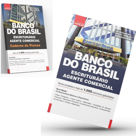 BANCO DO BRASIL - BB - KIT Escriturário - Agente Comercial: E-BOOK - Liberação Imediata